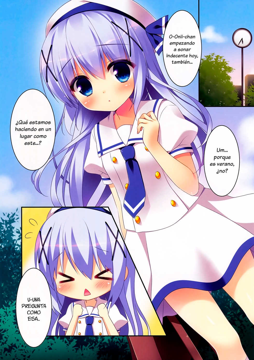 (C88) [Watakubi (Sasai Saji)] Chino-chan to Natsukaze (Gochuumon wa Usagi desu ka?) [Spanish] [Shadow Hunter] - Page 4