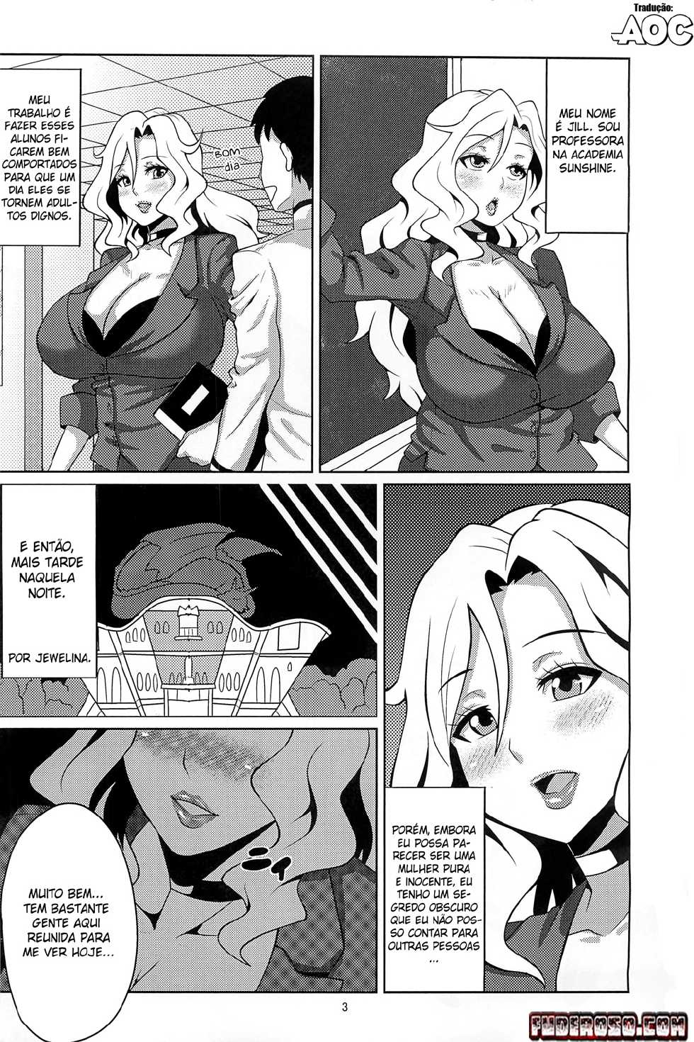 (C81) [Amarini Senpaku! (Yokkora)] Ikenai Jill-Sensei | Não Faça Isso Professora Jill (Jewelpet Sunshine) [Portuguese-BR] {AOC} - Page 3