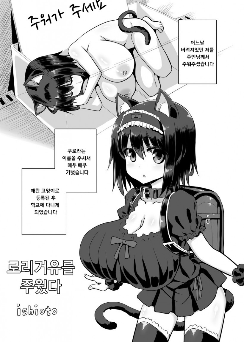[Ishioto] Loli Kyonyuu Hirotta. [Korean] - Page 1