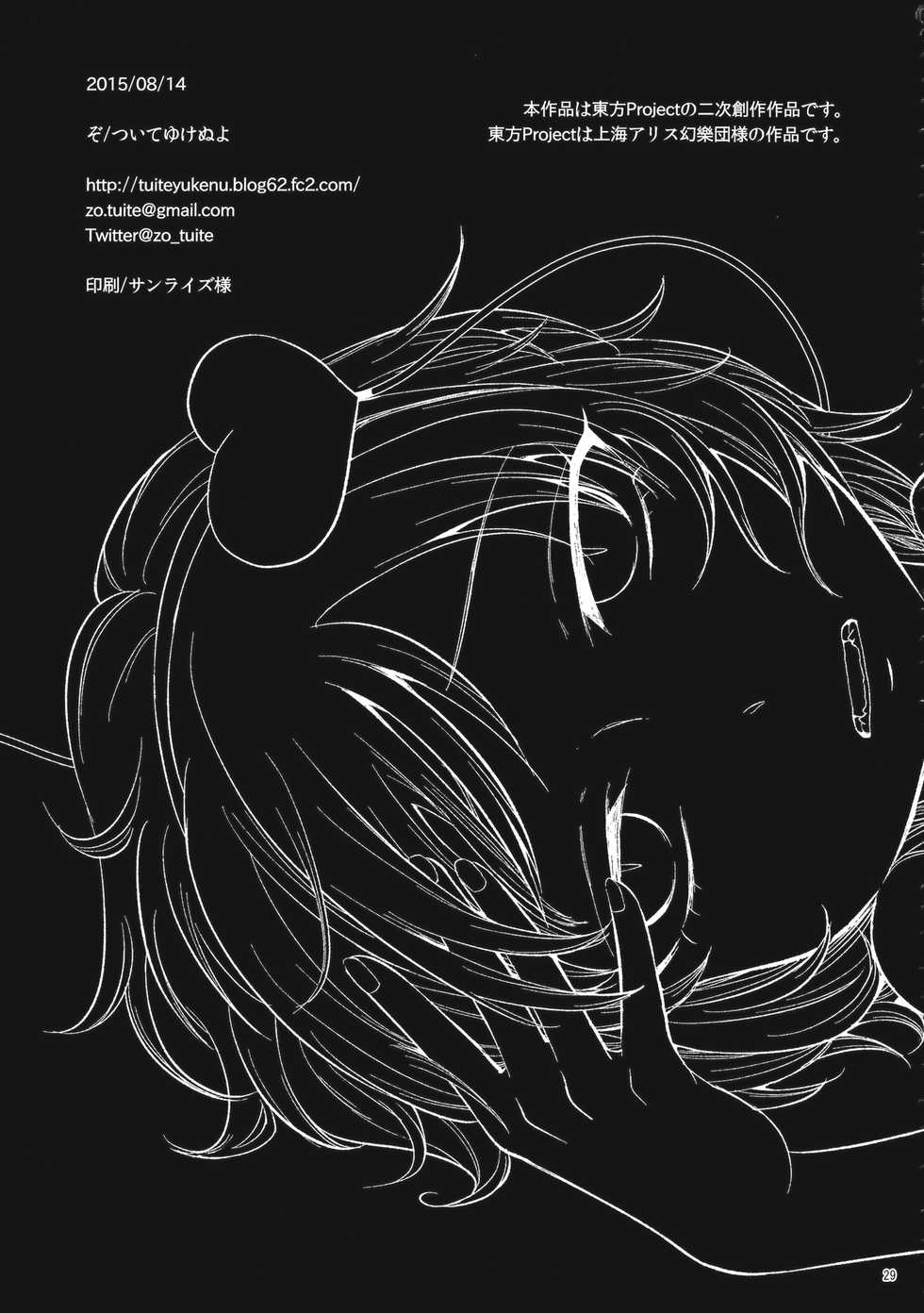 (C88) [tuiteyukenuyo (Zo)] Aka to Ao no Circus (Touhou Project) - Page 28