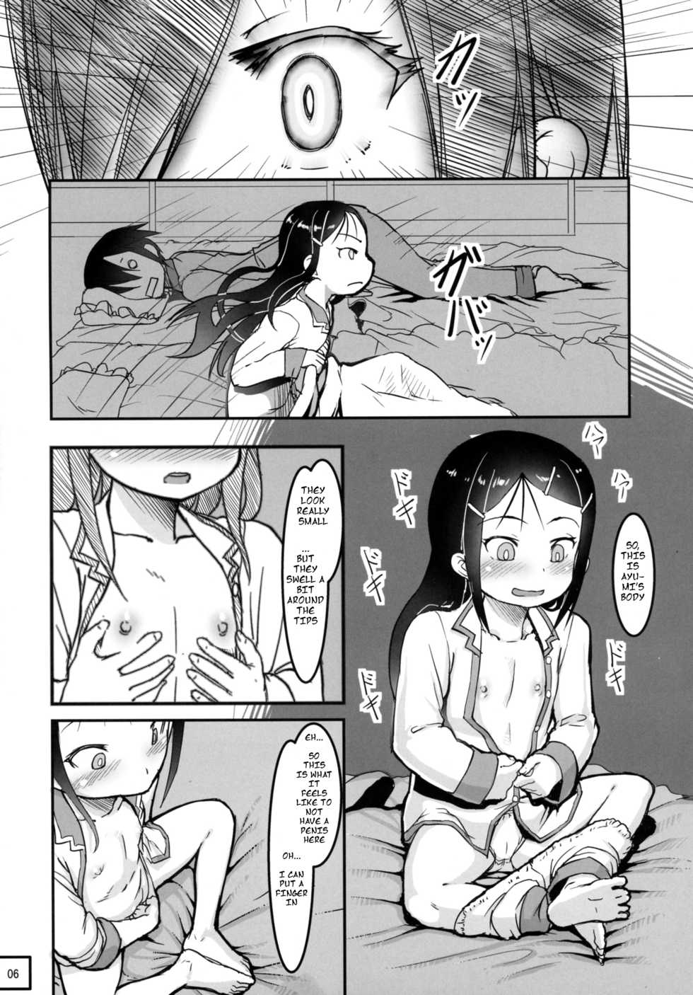 (C88) [Kuromahou Kenkyuujo (Nukaji)] SheStar! Imouto ga Kawaikatta node Karada o Notto tte Jii shitemita Kekka (Charlotte) [English] [dvinrtribution] - Page 8