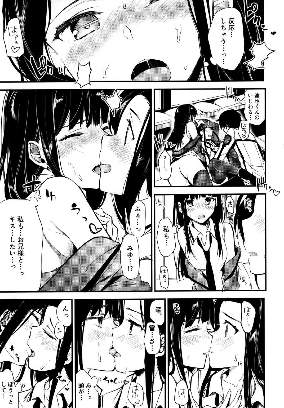 (C89) [Kawaisounako (Yuyu, Ichino)] Deep Snow 8 (Mahouka Koukou no Rettousei) - Page 11