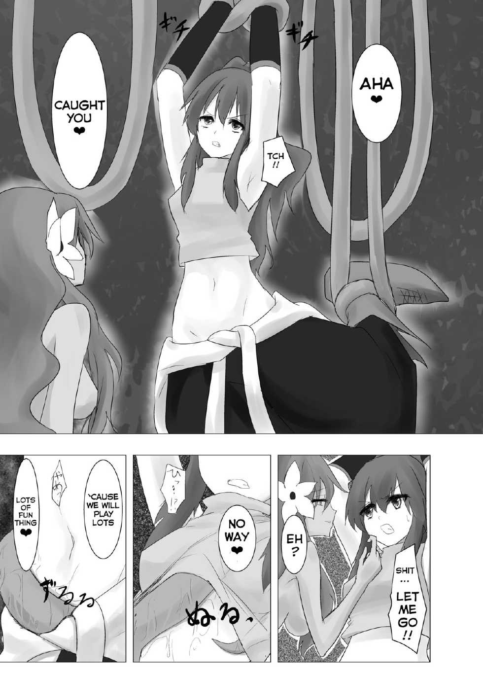 [Intondou (Stealth Moko)] Jingai Lez Rape -Alraune Hen- | Jingai Lez Rape -Alraune Story- [English] [Rand Anything Project] [Digital] - Page 13
