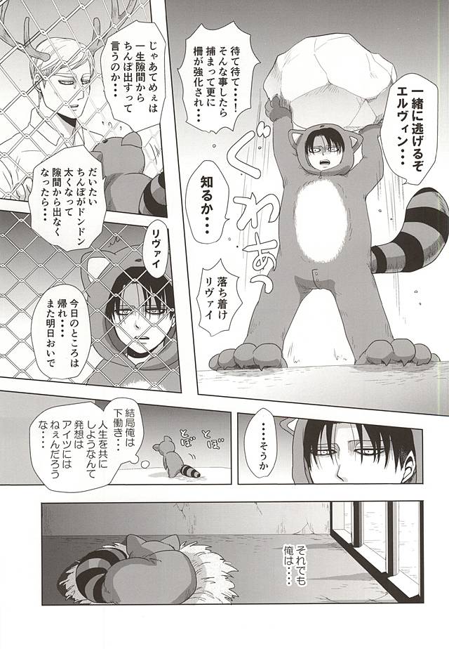 (Souyoku no Kizuna 4) [Pair Bear (Omike)] Araiguma no Levi (Shingeki no Kyojin) - Page 14