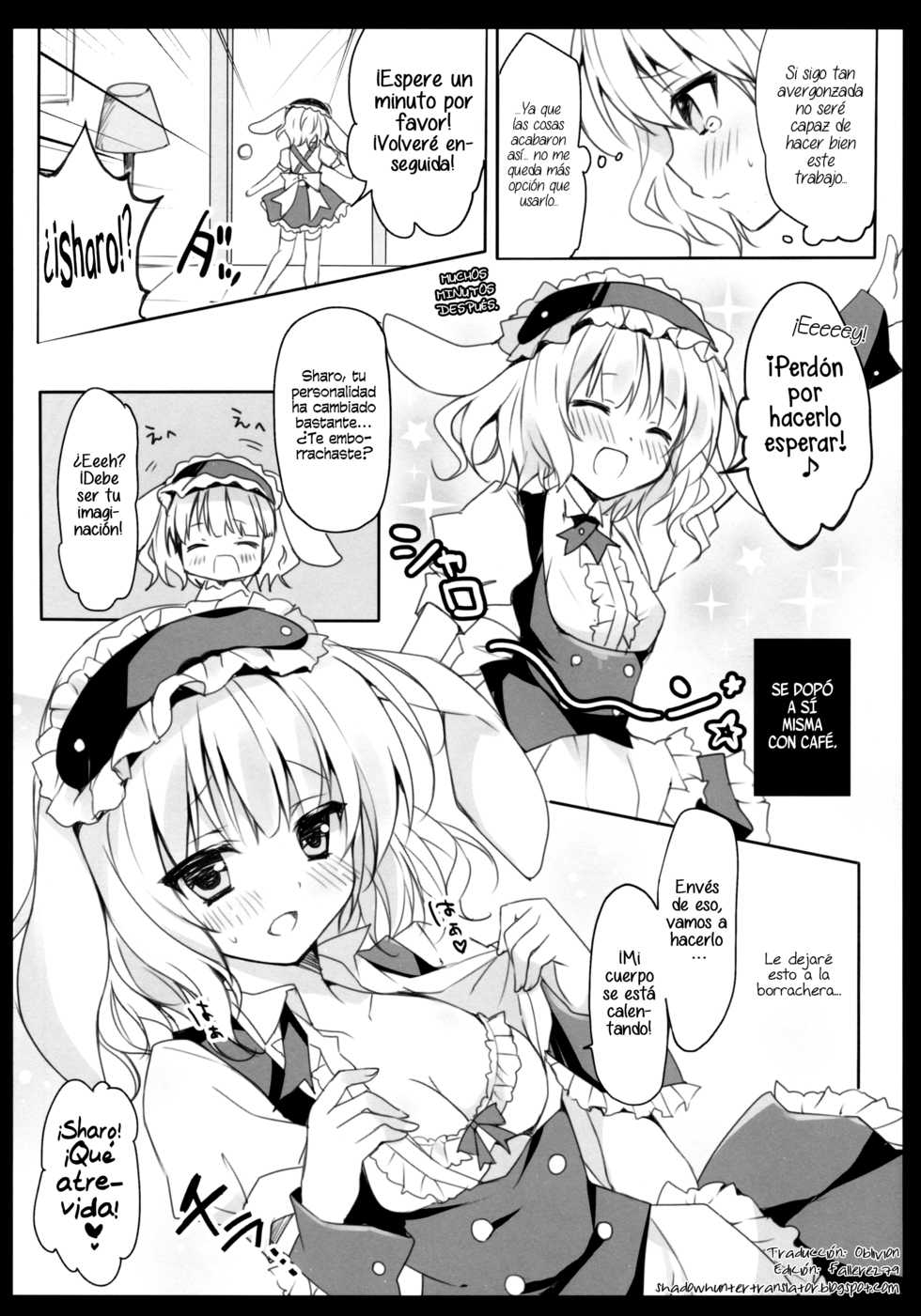 (COMIC1☆8) [LOOPTHELOOP! (Herurun)] Gochuumon wa Sharo-chan desu ka? (Gochuumon wa Usagi desu ka?) [Spanish] [Shadow Hunter & H-E] - Page 4
