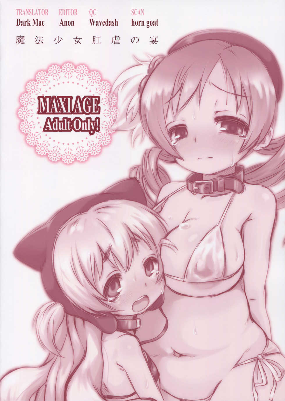 (C88) [MAXI AGE (Yamaishi Joe)] Mahou Shoujo Kougyaku no Utage | Festival of Anal Abuse (Puella Magi Madoka Magica) [English] =LWB= - Page 2