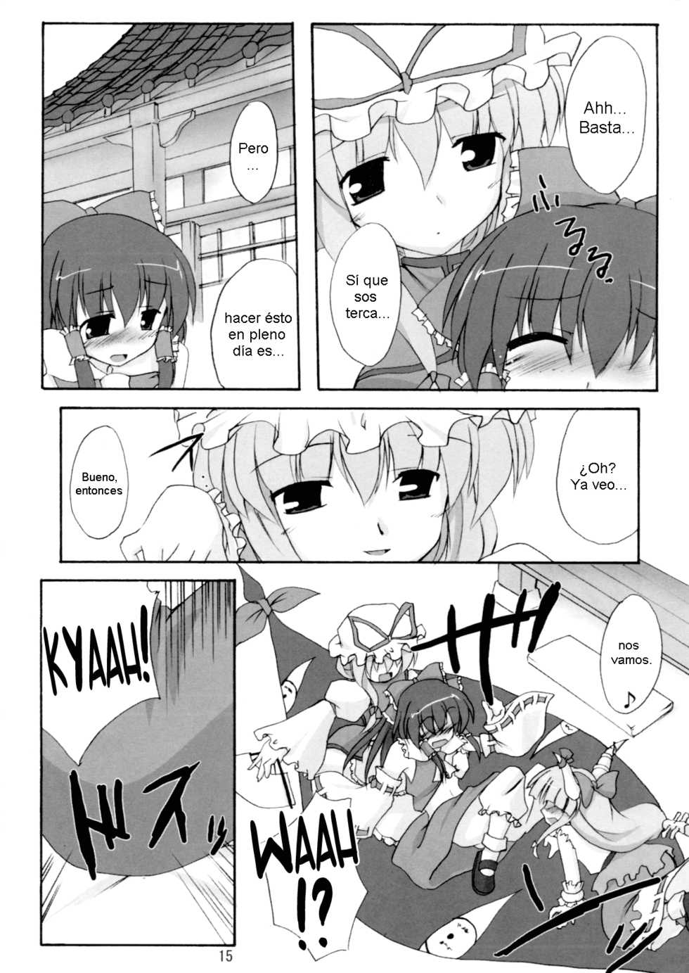 (SC32) [Yuugen Jikkou (Gonzaburo-)] Kisui Renhou (Touhou Project) [Spanish] [Futanari Freaks] - Page 14