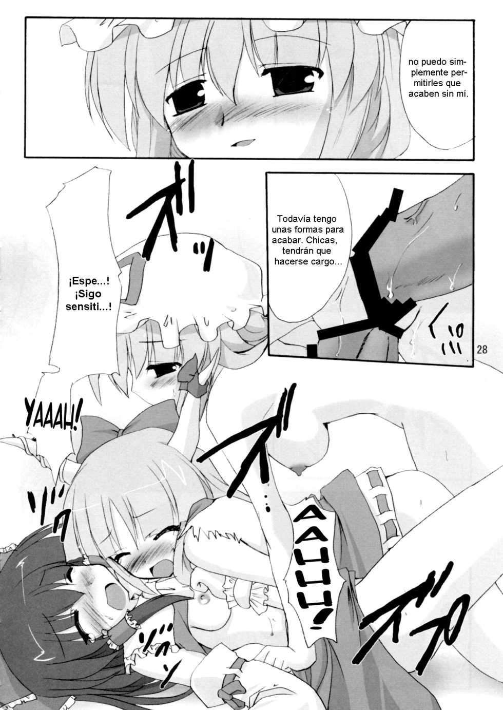 (SC32) [Yuugen Jikkou (Gonzaburo-)] Kisui Renhou (Touhou Project) [Spanish] [Futanari Freaks] - Page 27