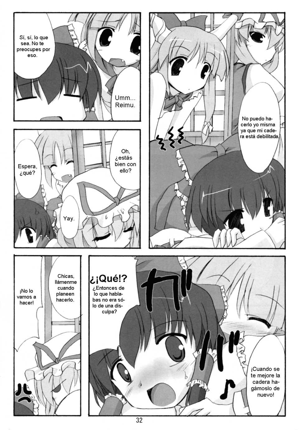 (SC32) [Yuugen Jikkou (Gonzaburo-)] Kisui Renhou (Touhou Project) [Spanish] [Futanari Freaks] - Page 31