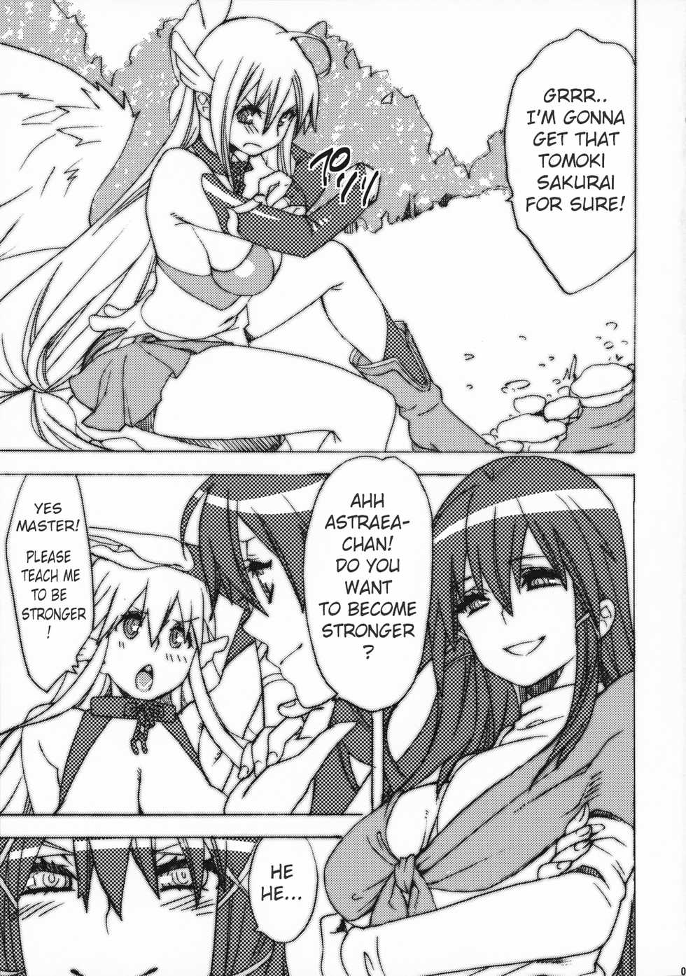(COMIC1☆5) [Yakiniku Teikoku (Megumi)] Sanchu wa Happa no Namae nano | Lettuce is The Name of The Leaf (Sora no Otoshimono) [English] [Archanfel] - Page 4