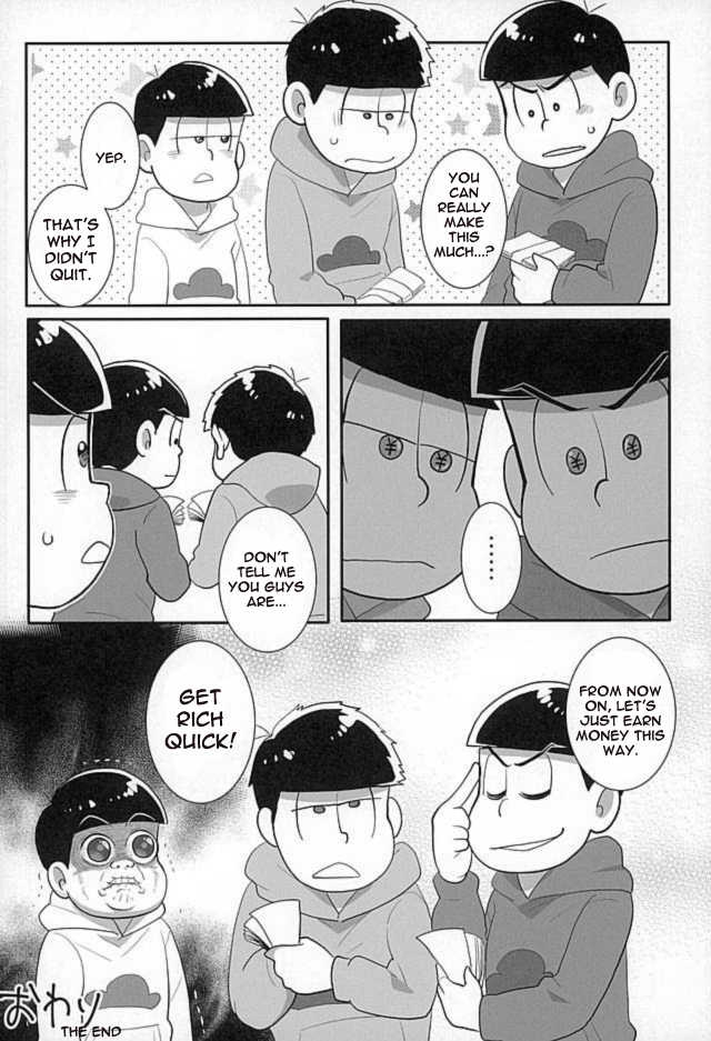 (C89) [Optimism small country (Horikiri Haruto)] Sutabaa no Ura Menu (Osomatsu-san) [English] [Rapinii] - Page 19