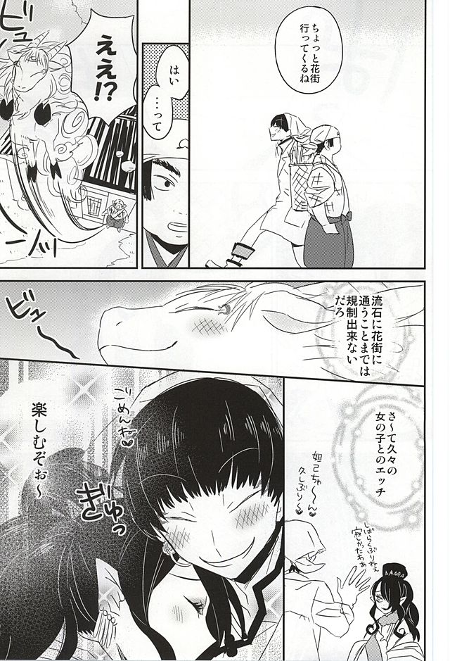 (Koi no Tougenkyou ~Mofumofu Paradise~ 3) [DUMMY.N (Nemusugi Ruko)] Kamikemono Shirasawa Baka ni Naru (Hoozuki no Reitetsu) - Page 8