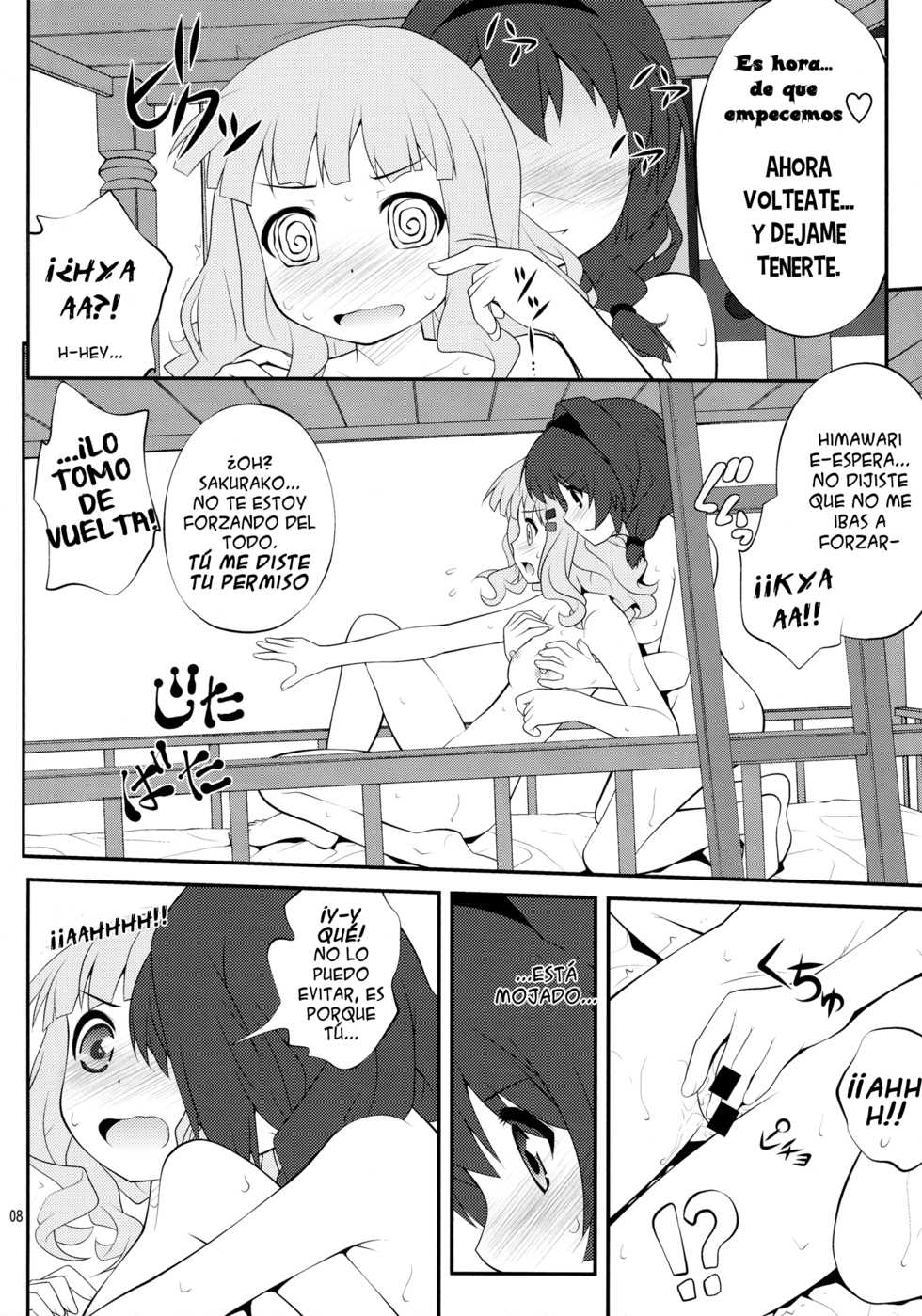 (C82) [Purimomo (Goyac)] Himegoto Flowers | Secret Flowers 3 (YuruYuri) [Spanish] {INY} - Page 7