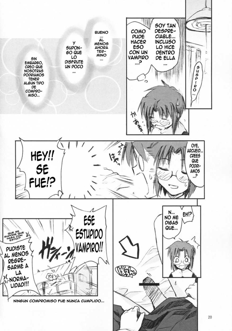(SC20) [Shimoyakedou (Ouma Tokiichi)] Neko no Kyuujitsu (Tsukihime) [Spanish] {ElMoeDela8} - Page 19