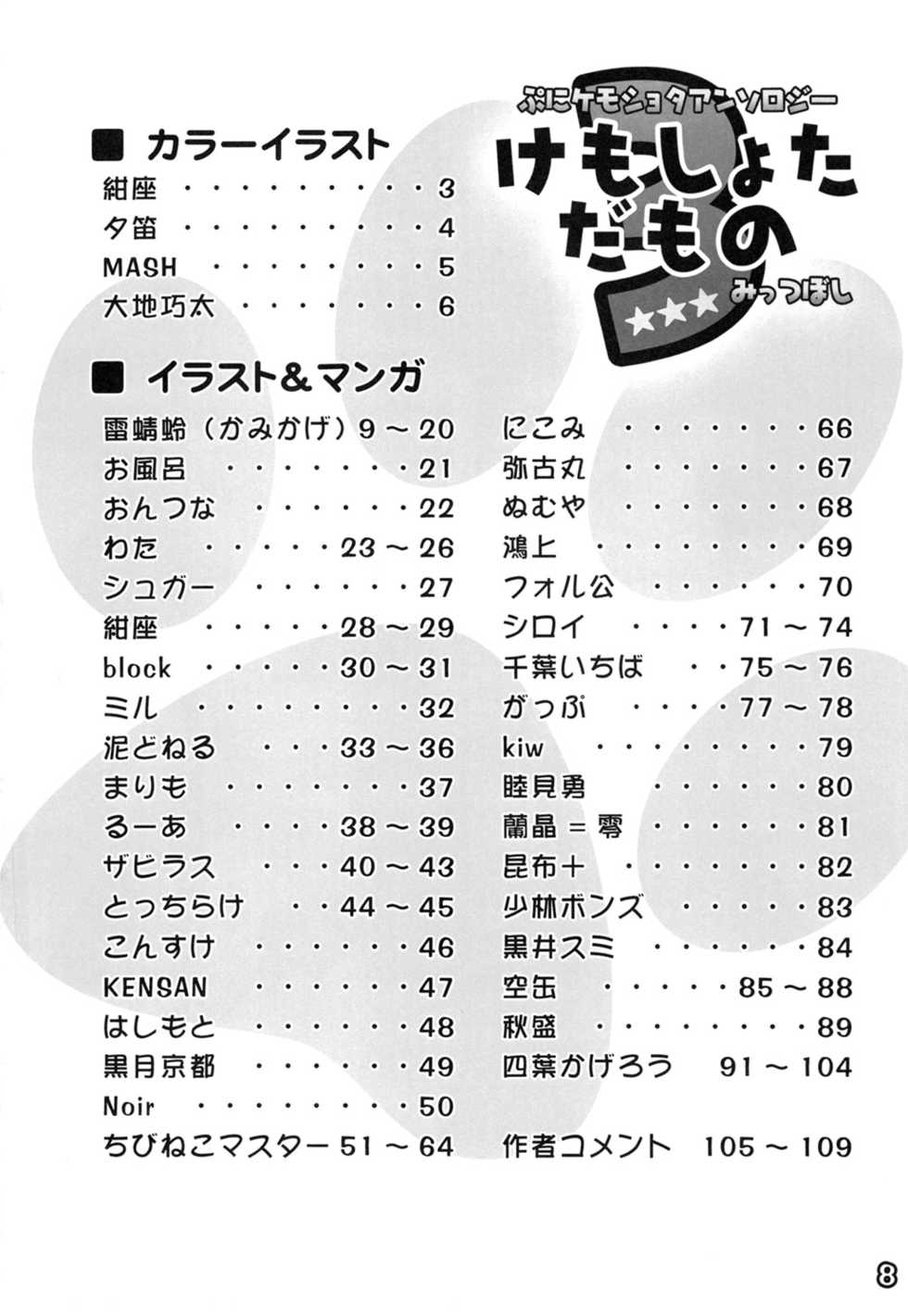 (C89) [Kemono Masshigura. (Various)] Kemoshota Damono 3 - Page 9