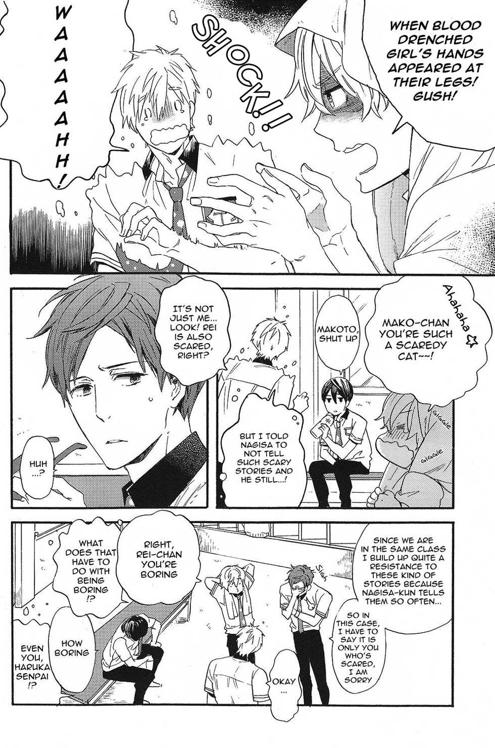 (SUPER23) [Ciao, baby (Miike Romuko)] Kowagari Mash Up! (Free!) [English] [ebil trio] - Page 5