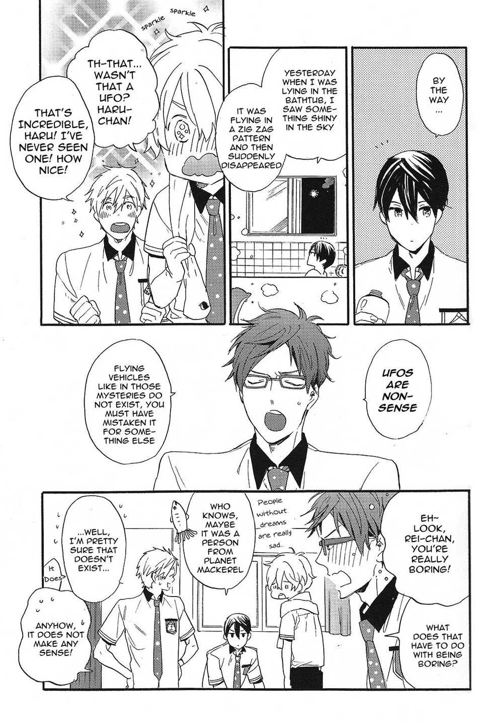 (SUPER23) [Ciao, baby (Miike Romuko)] Kowagari Mash Up! (Free!) [English] [ebil trio] - Page 6