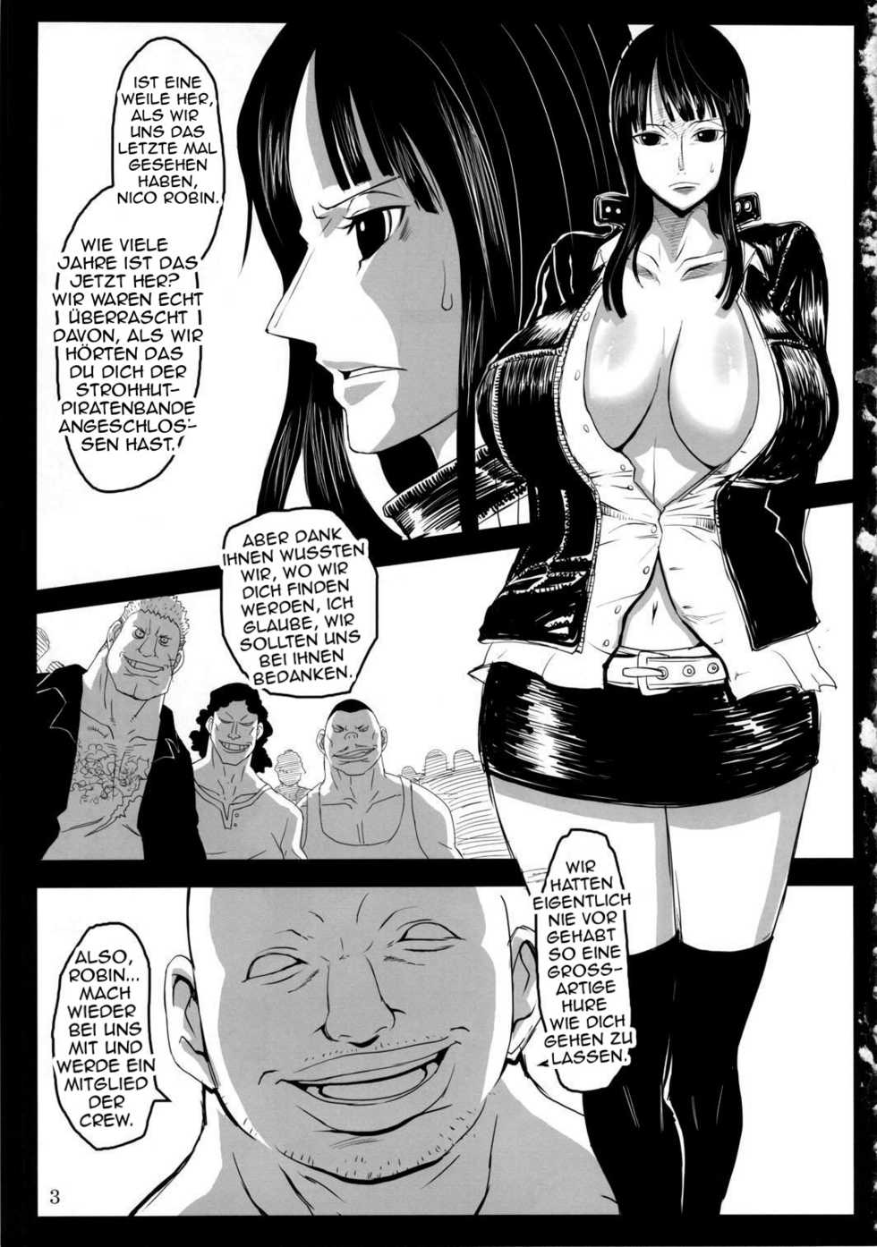 (C78) [8graphica (Yoshitama Ichirou)] Metabolism OP Kyonyuu Kyoshiri Shoufu Nico Robin no Keshi Tai Kako (One Piece) [German] [SchmidtSST] - Page 2