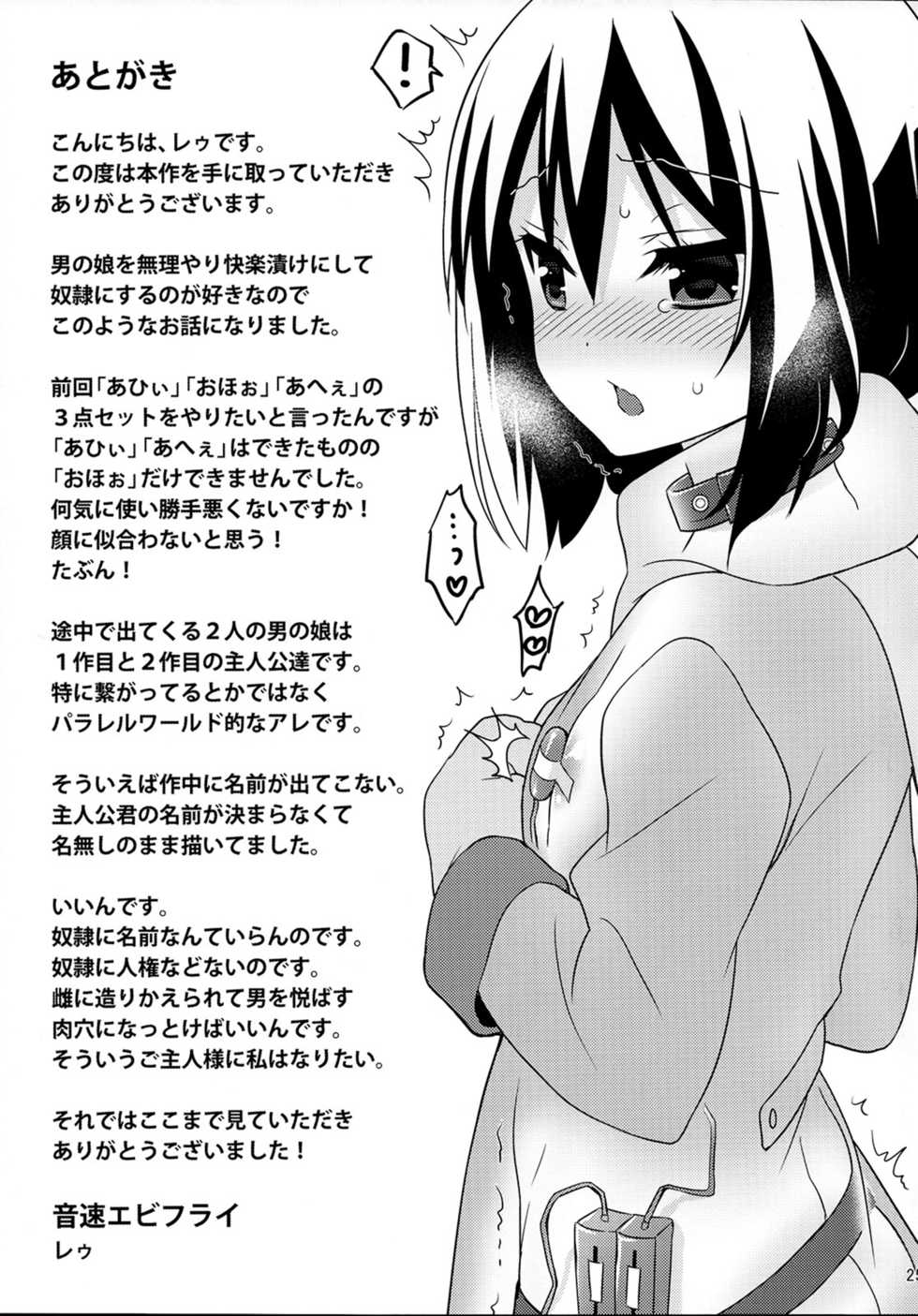 (C89) [Onsoku Ebifly (Lew)] Saikyouiku de Dorei ni Natta Boku [English] {Hennojin} - Page 24