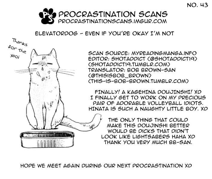 (SUPER24) [elevatordog (Uni Unio)] Omee ga Yokute mo Ore wa Mada dayo | Even if you're okay I'm not (Haikyuu!!) [English] [Procrastination Scans] - Page 21