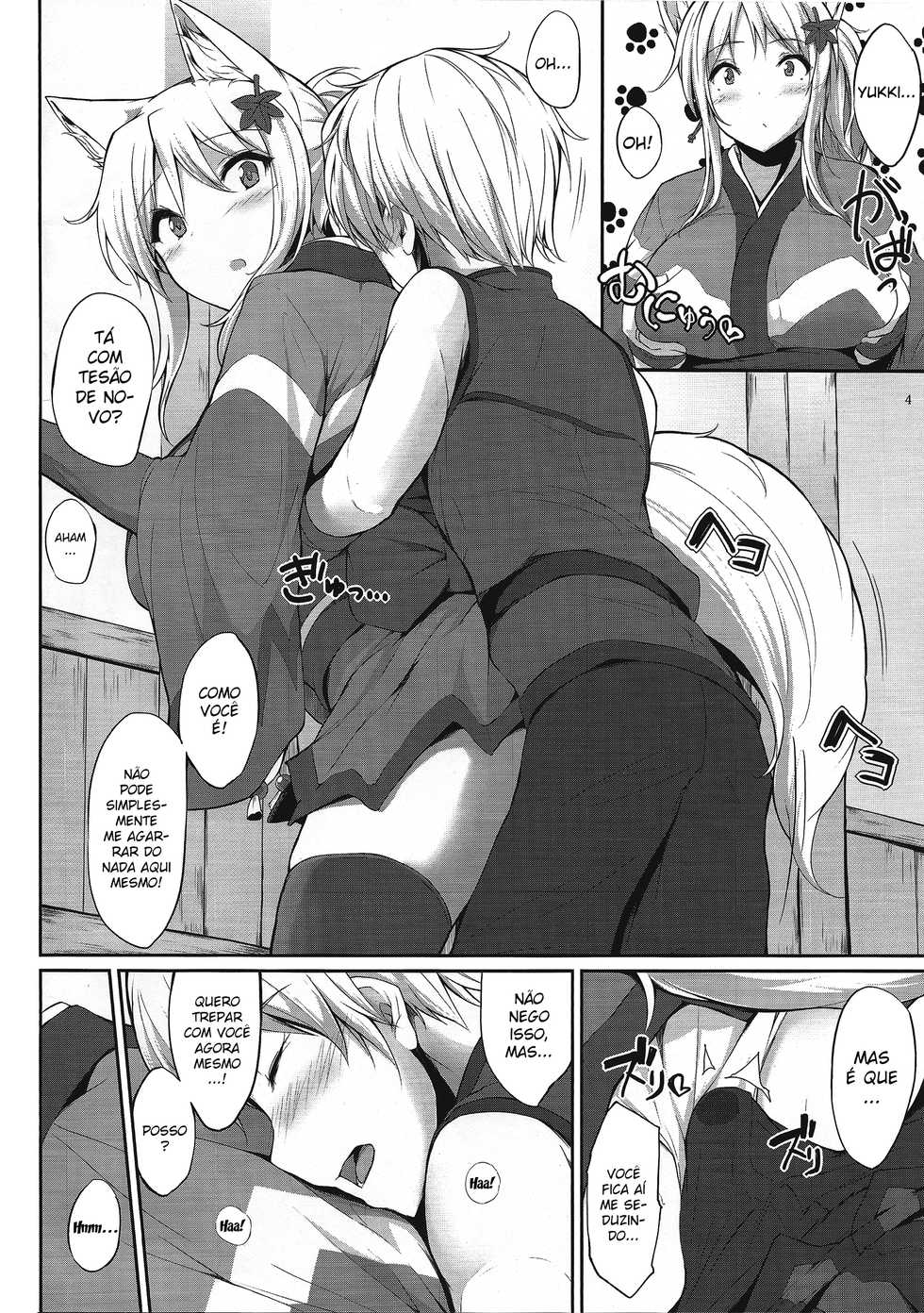 (C88) [Kage Kiri (Mikage Kirino)] Tenko no Chichigami-sama San (DOG DAYS) [Portuguese-BR] [Lobozero] - Page 3