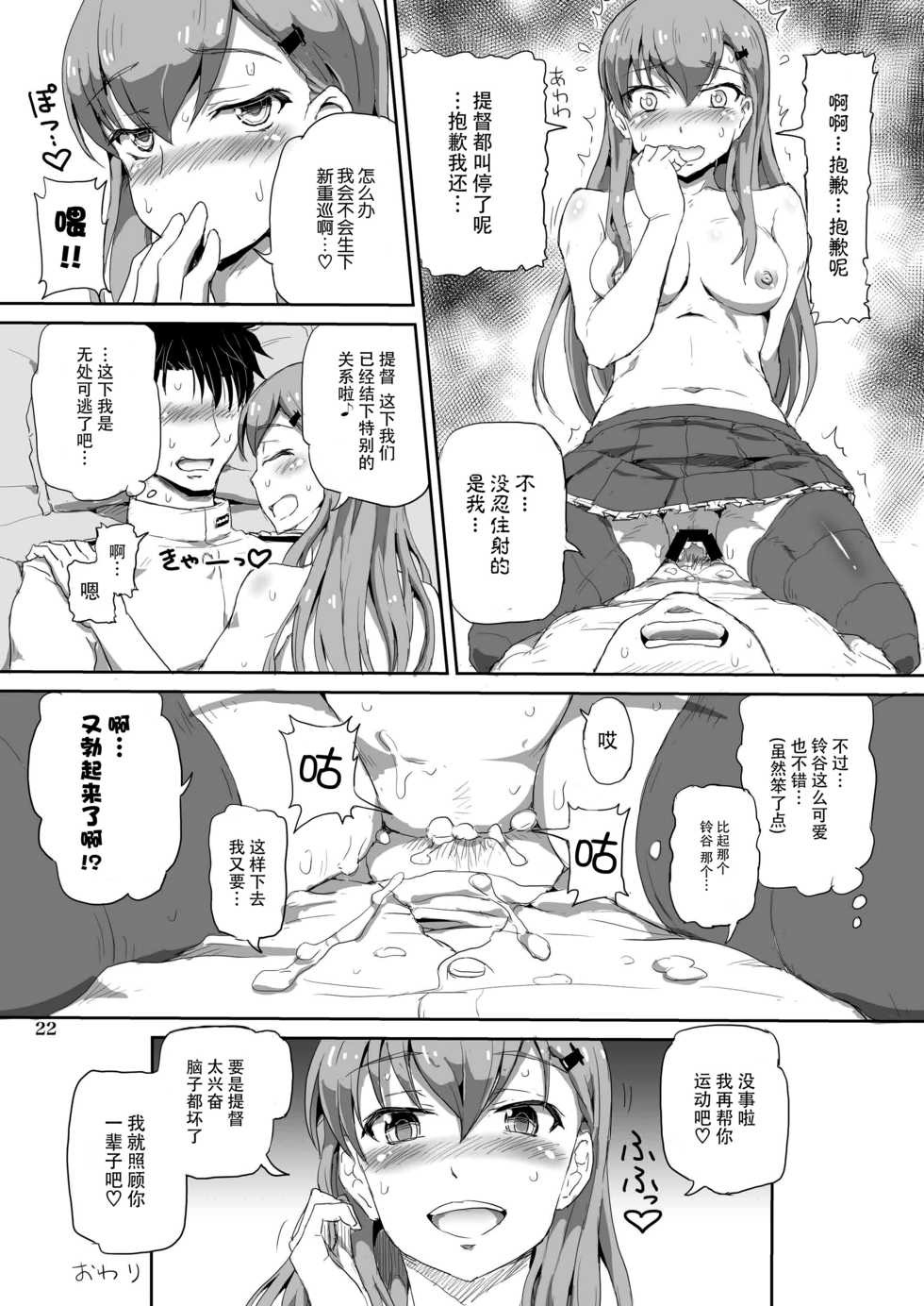 [.7 (DAWY, Mesiyama)] Teitokuu, Suzuya to Iikoto Shichau? (Kantai Collection -KanColle-) [Chinese] [脸肿汉化组] [Digital] - Page 22