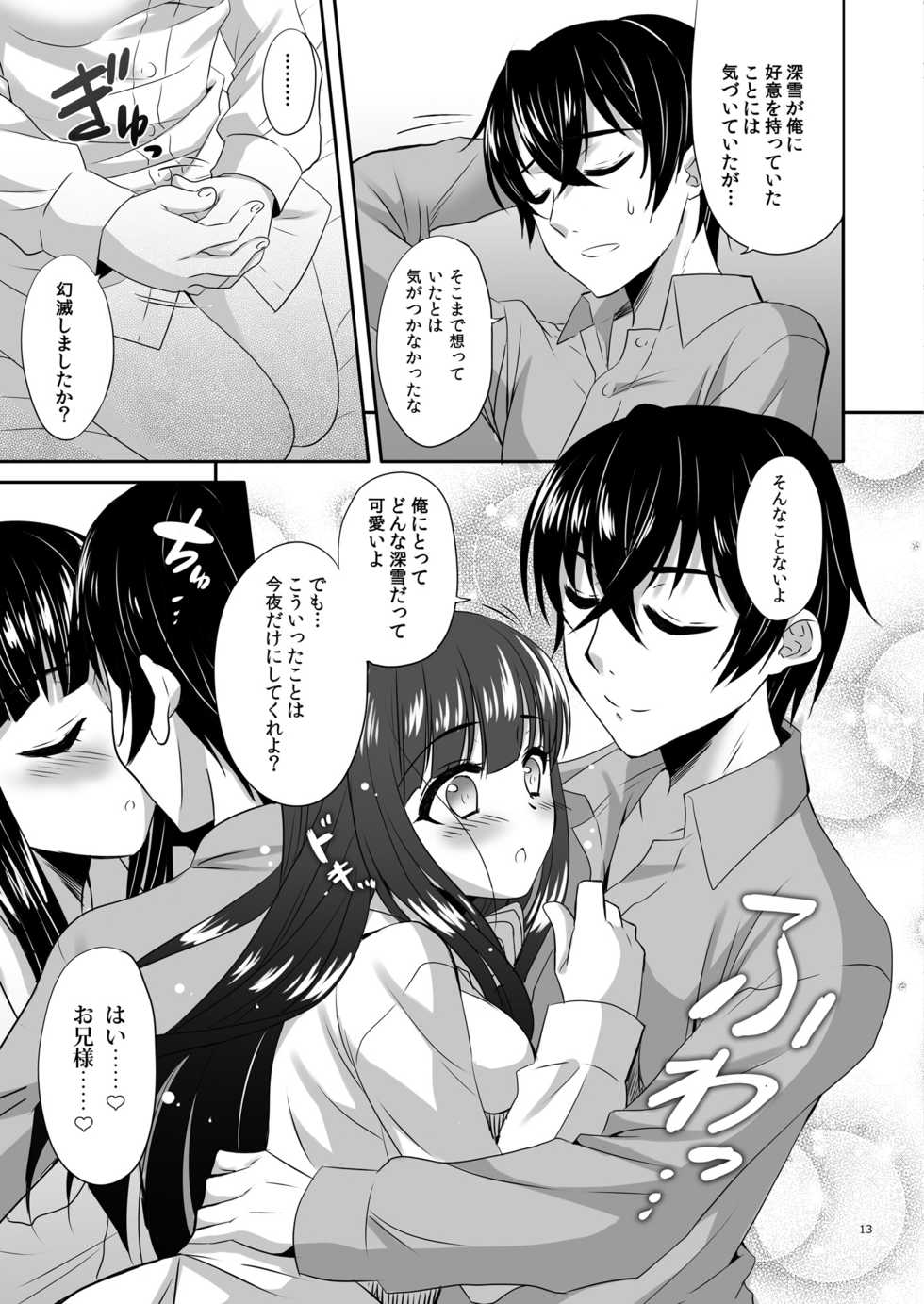 (C85) [BLUME (Poyamu)] Konya, Miyuki wa Onii-sama to...... (Mahouka Koukou no Rettousei) - Page 13