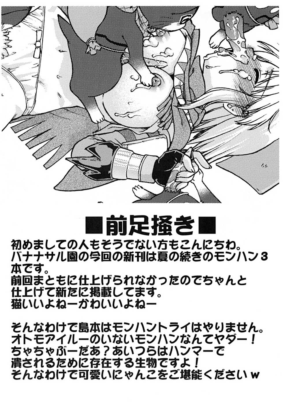 (C81) [Banana Saruen (Shimamoto Harumi)] Bouken Shimasho! 2 MONSTER HUNTER PORTABLE side (Monster Hunter) [English] [desudesu] - Page 3