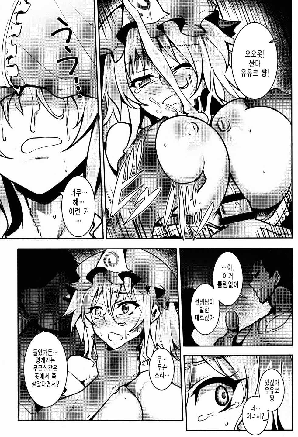(Reitaisai 12) [Avion Village (Johnny)] Shigyaku Gensoukyou -Saigyouji Yuyuko- (Touhou Project) [Korean] [미쿠다요] - Page 8
