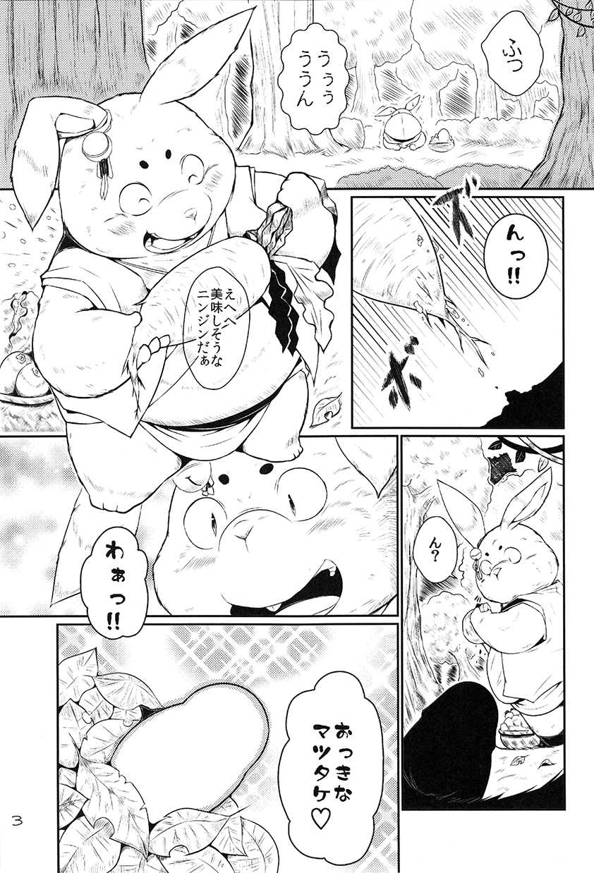 (Shinshun Kemoket) [Monotrust (Takotyu)] Usagi to Tanuki to Kimono no Hon Hana - Page 2