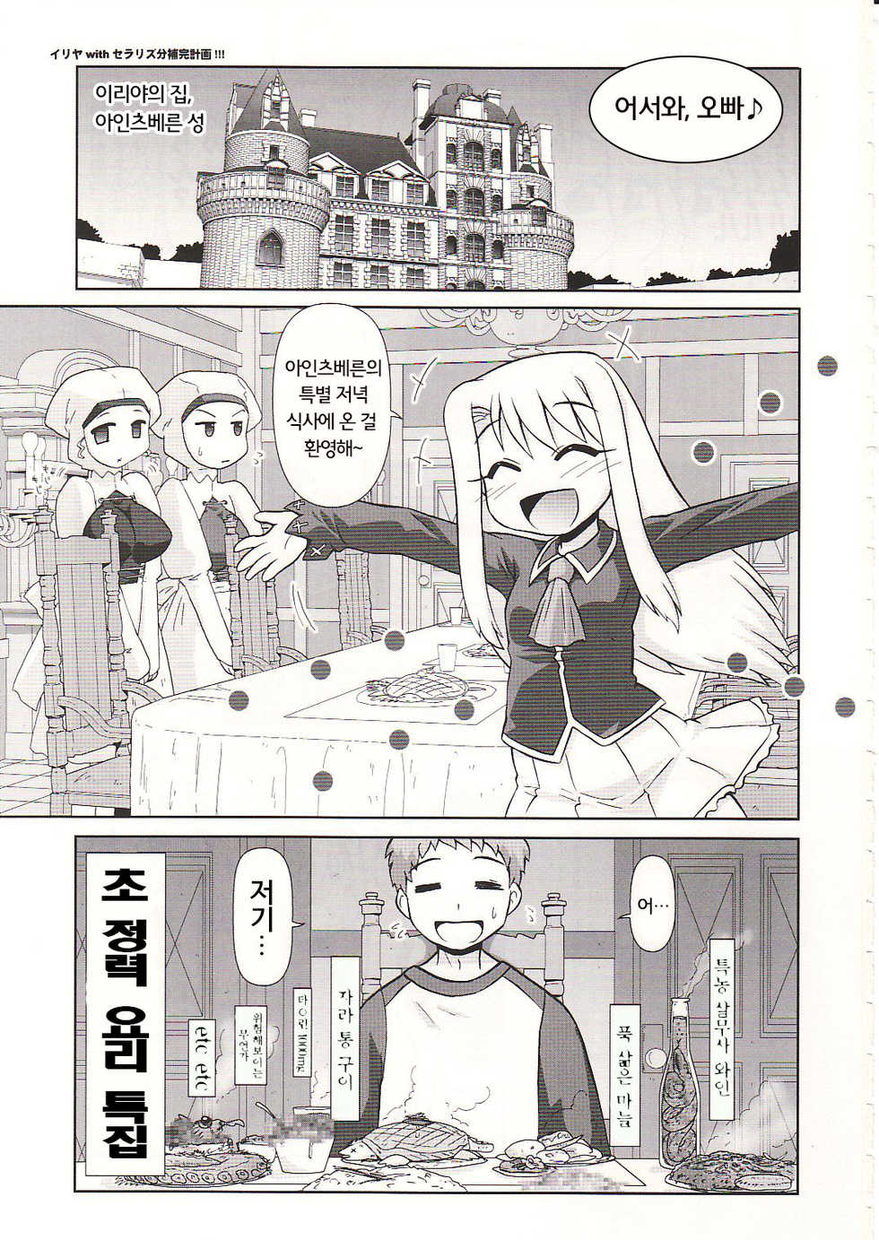 (C73) [PNO Group (Hase Yuu)] Illya with SellaLeys-bun Hokan Keikaku!!! | 이리야with세라리즈성분보중계흭!!! (Fate/stay night) [Korean] [Luneclad] - Page 2