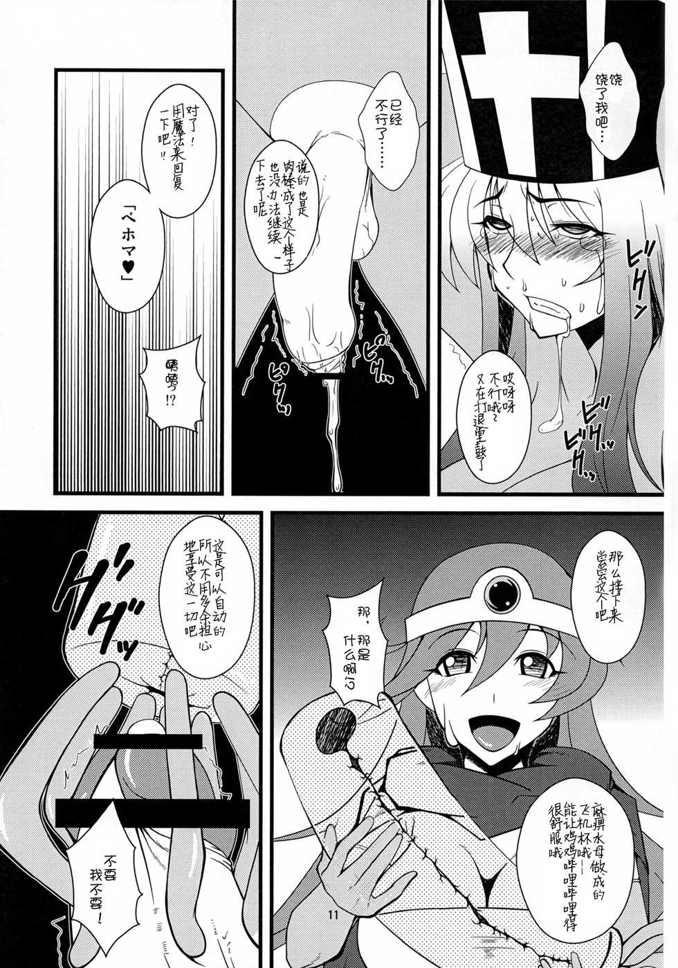 (Futaket 8) [Hanjuku Yudetamago (Canadazin)] Ochinchin no Haeta Souryo-san ga Kenja-san ni Ijimerareru Hon (Dragon Quest III) [Chinese] [silent_aoi个人汉化] - Page 12
