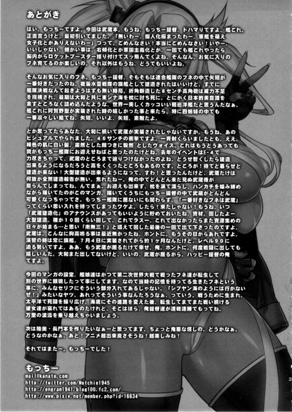 (C86) [Motchie Kingdom (Motchie)] Musashi no Dokidoki Daisakusen | Musashi's Heart-Pounding Great Strategy! (Kantai Collection -KanColle-) [Spanish] [Brad33] - Page 32