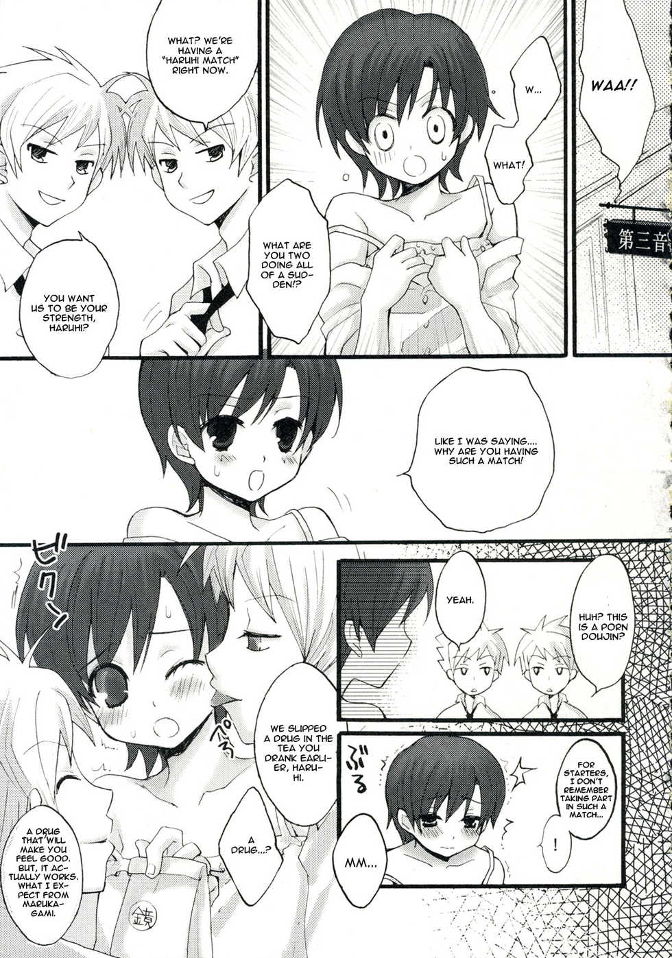 (C70) [ent (Ukatsu)] Docchi no Haruhi Show (Ouran High School Host Club, The Melancholy of Haruhi Suzumiya) [English] [CGrascal] - Page 4