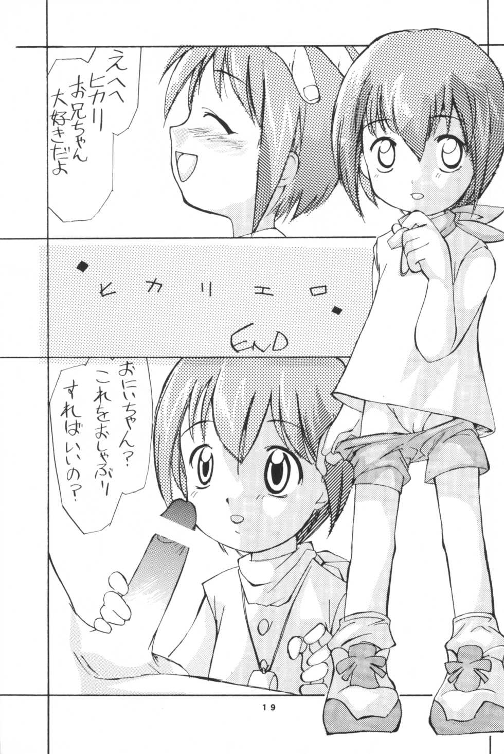 (C58) [Hitosuji Nawa (Ryo Kumagaya)] Hikarin (Digimon) - Page 19