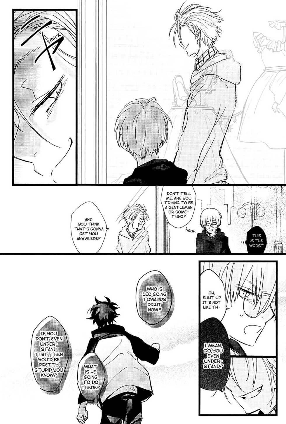 (BLOODYZONE) [Solullaby (Urako)] Jiko Ai Methodology (Kekkai Sensen) [English] [Kuro] - Page 5