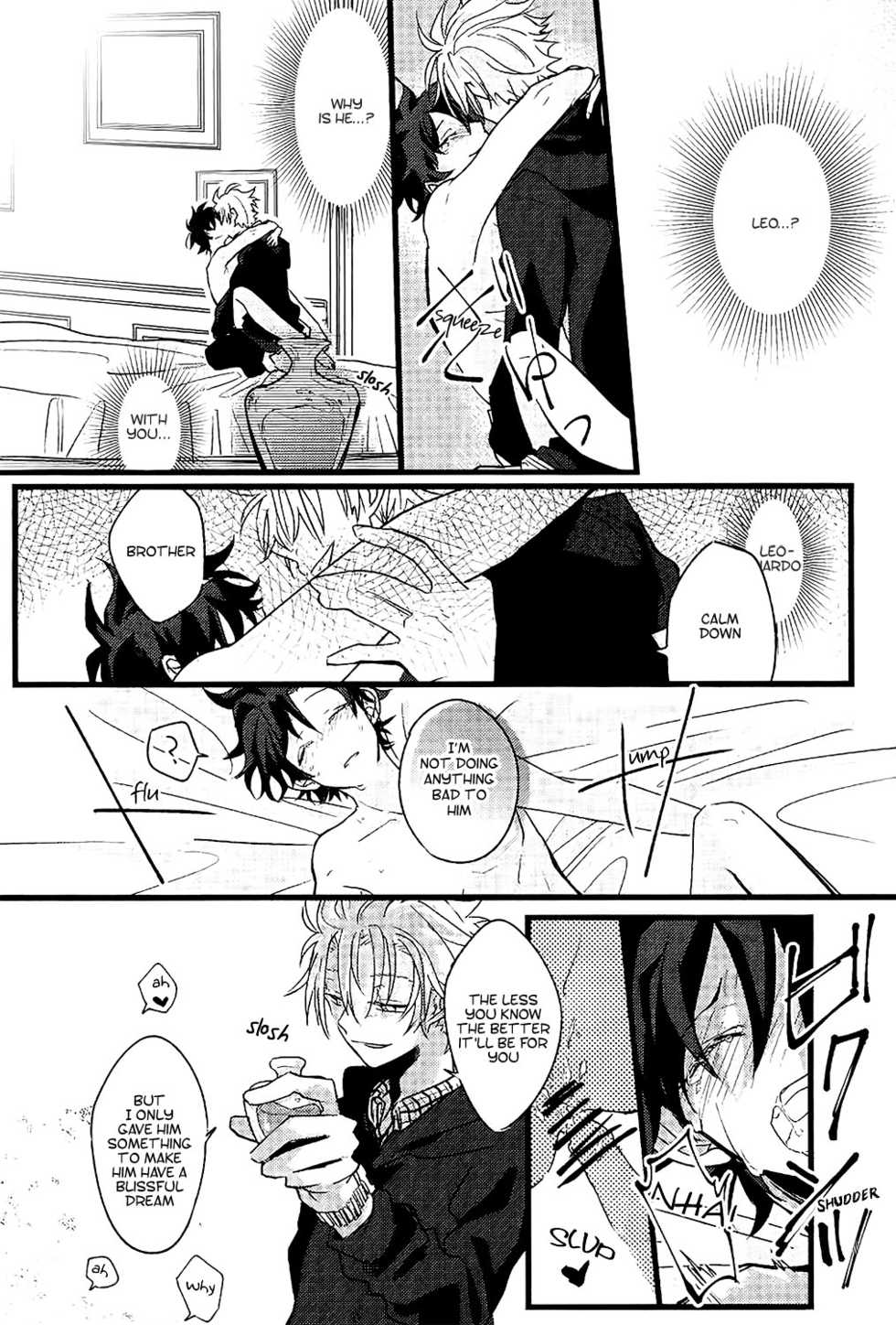 (BLOODYZONE) [Solullaby (Urako)] Jiko Ai Methodology (Kekkai Sensen) [English] [Kuro] - Page 17