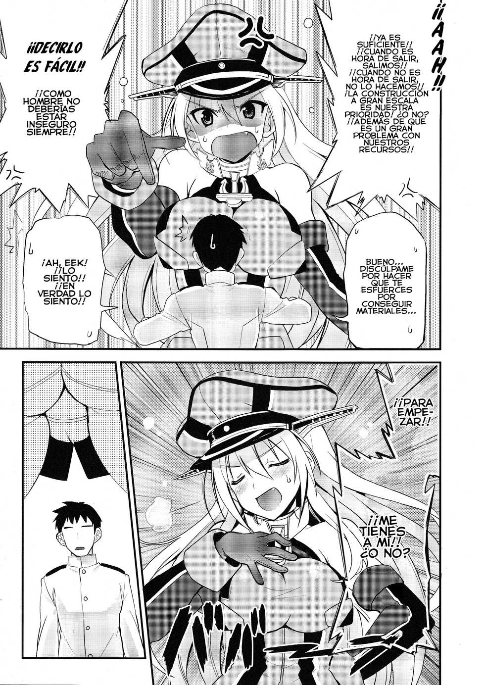(C87) [INFINITY DRIVE (Kyougoku Shin)] Makezugirai Fraulein (Kantai Collection -KanColle-) [Spanish] [PHF] - Page 6