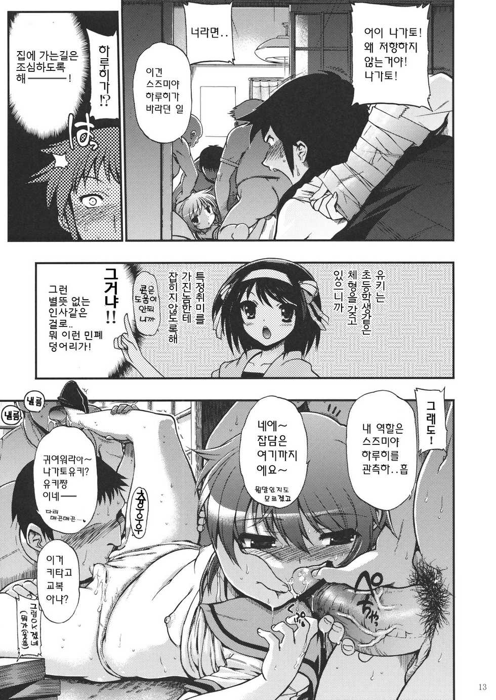(C76) [Matsumoto Drill Kenkyuujo (Various)] 15513 Kaime no Nagato Yuki (Megane Nashi Ver) (Suzumiya Haruhi no Yuuutsu) [Korean] - Page 12