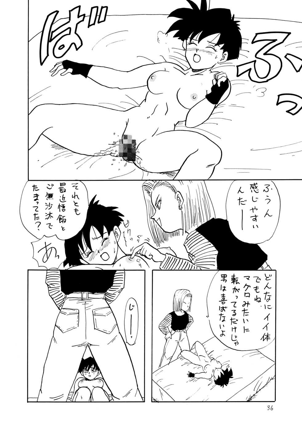 (C46) [Chirigami Goya, Fusuma Goten (Shouji Haruko)] Y (Dragon Ball Z) - Page 36