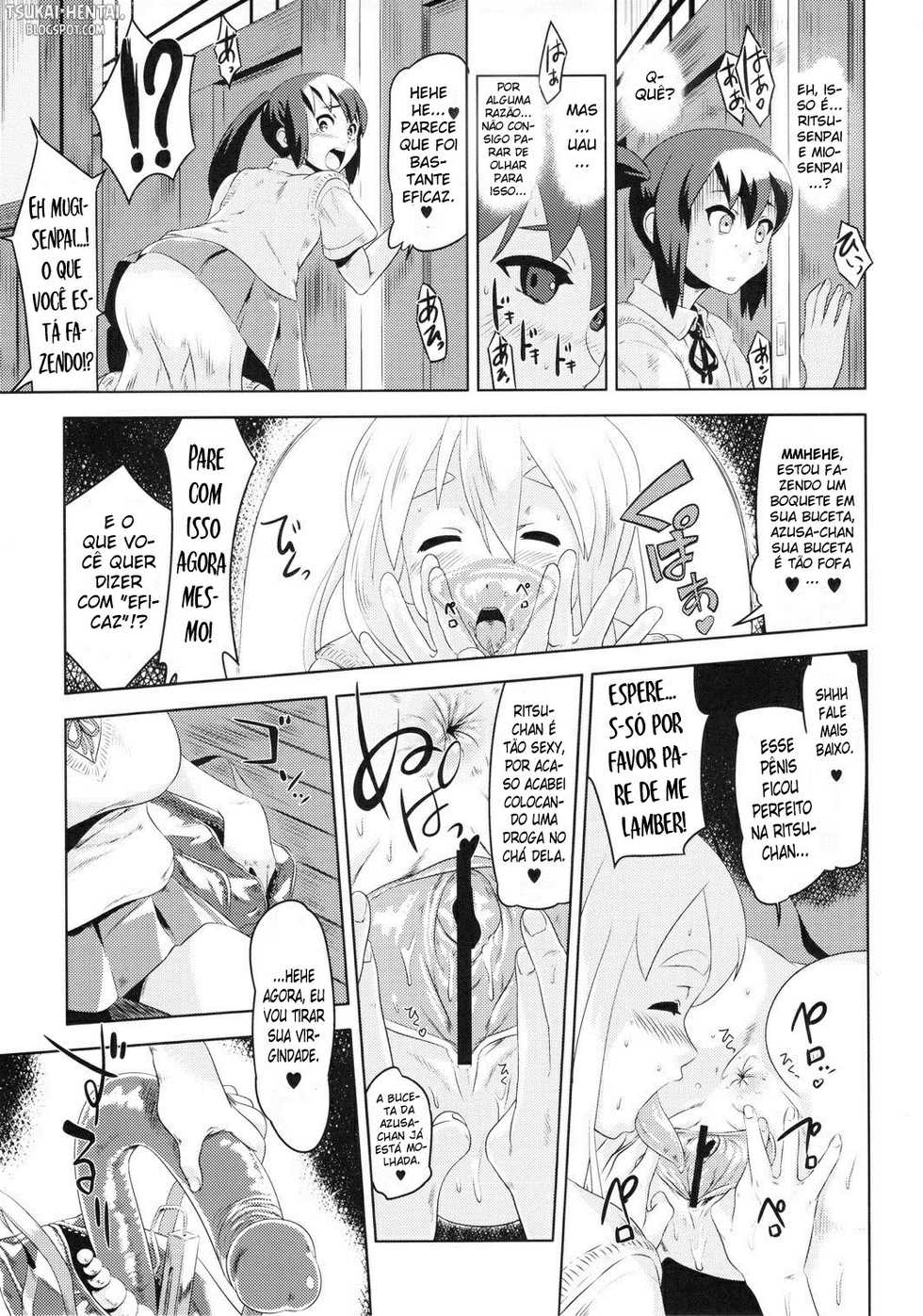 (C78) [Man Chin Low (COSiNE)] K-ON Drill Futanari! (K-ON!) [Portuguese-BR] [Tsukai Hentai] - Page 14