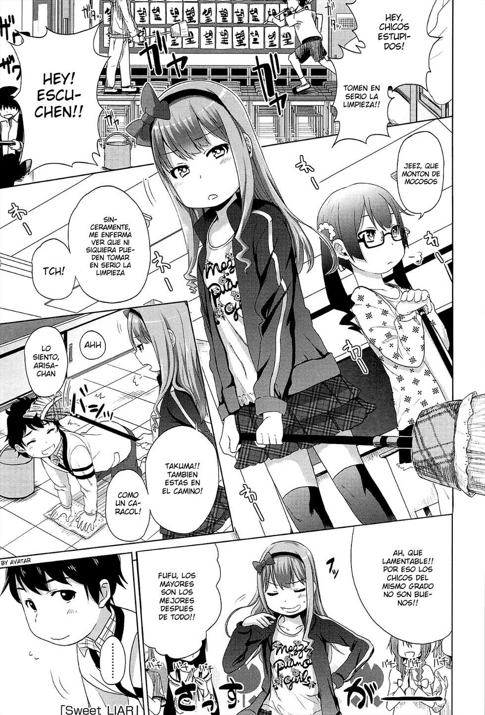 [Arekusa Mahone] Sweet LIAR | Dulce Mentira (Sweet Milk Parfait) [Spanish] [Avatar-kun] - Page 1