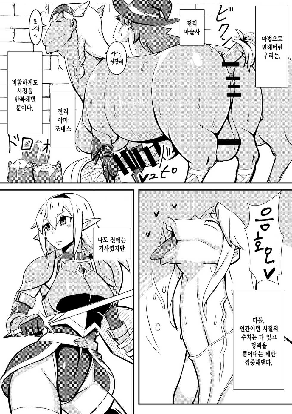 [Nikujirushi (Nikujiruc)] Queen's Stallion [Korean] - Page 4