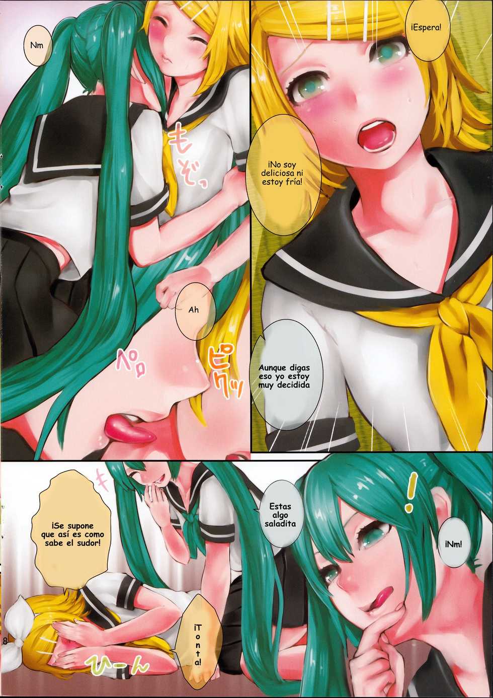 (C86) [3egg (Meriko)] Hiyashi Rin-chan Hajimemashita (VOCALOID) [Spanish] [Hououji Ayumu] - Page 8