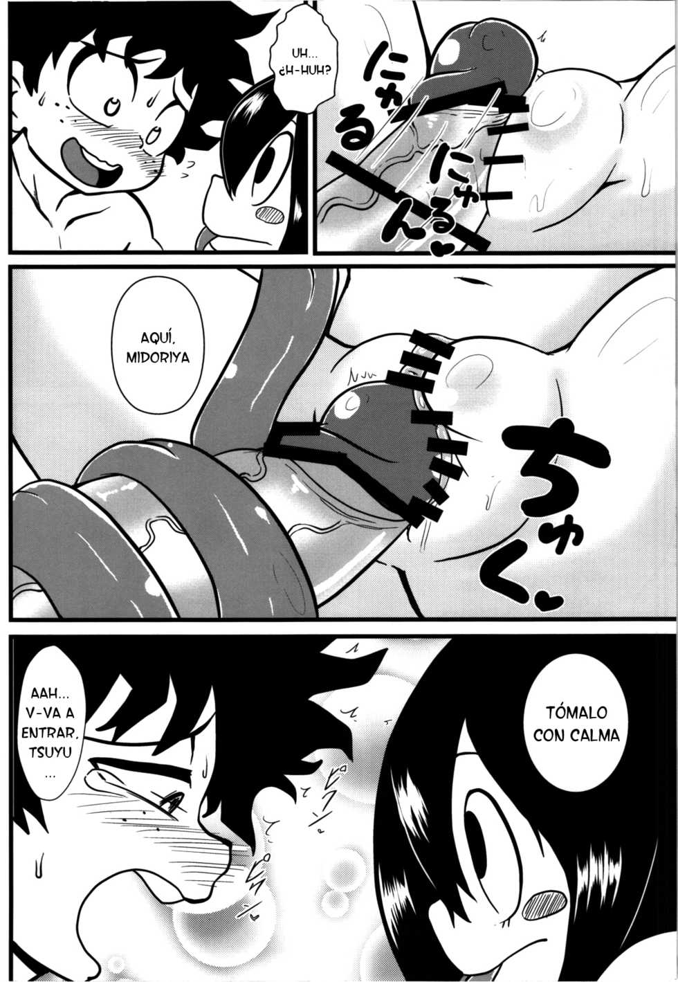(C87) [Tokyo Tsunamushi Land (Tsunamushi)] Tsuyu-chan to! Ganbarette Kanji no Dex (My Hero Academia) [Spanish] [NTINFS] - Page 16