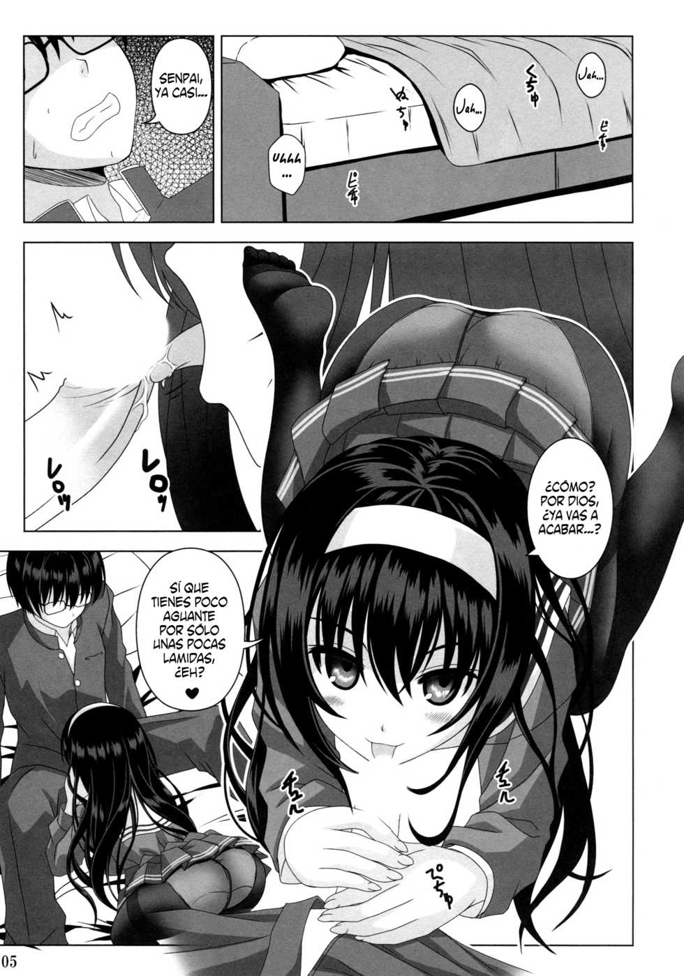 (COMIC1☆9) [Noritama-gozen (Noritama)] Poetry feather (Saenai Heroine no Sodatekata) [Spanish] [Biblioteca Hentai + Otakurinos Fansub] - Page 5