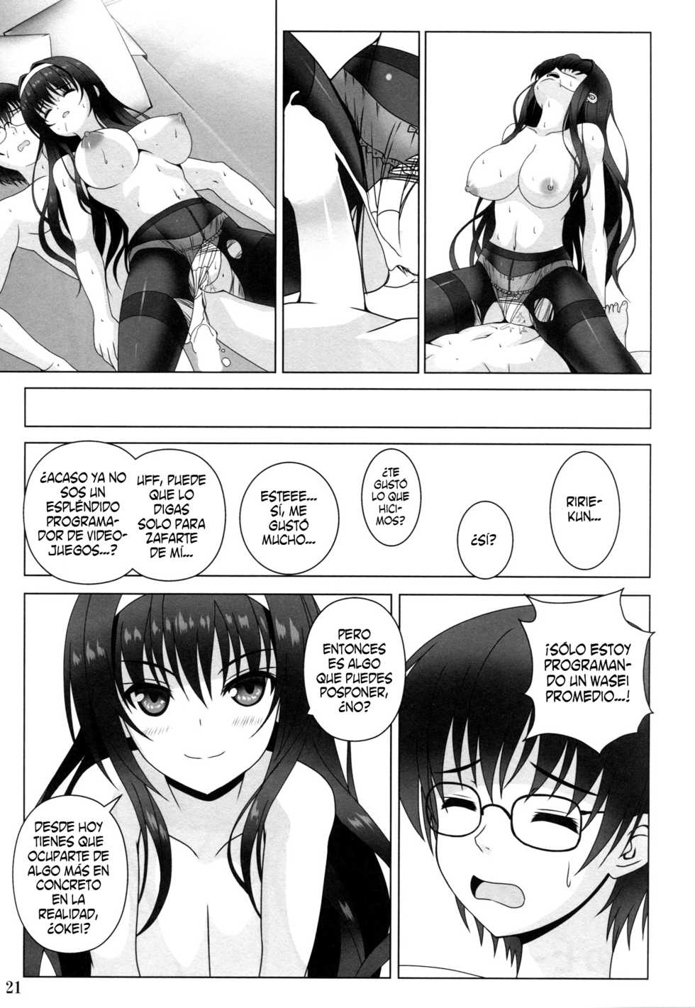 (COMIC1☆9) [Noritama-gozen (Noritama)] Poetry feather (Saenai Heroine no Sodatekata) [Spanish] [Biblioteca Hentai + Otakurinos Fansub] - Page 21