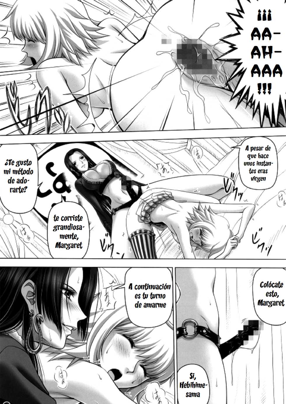 (C84) [Mikenekodou (Muten)] Hebi Hime-sama to Warui Mushi (One Piece) [Spanish] [ganstatrad] - Page 16