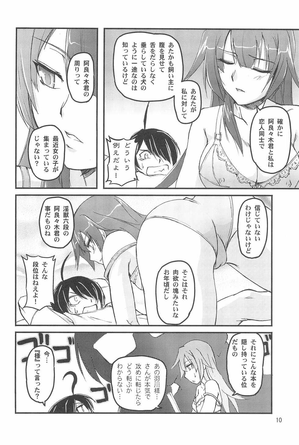 (C77) [Joukitei (Urase Shioji)] Zekka Bijin (Bakemonogatari) - Page 10