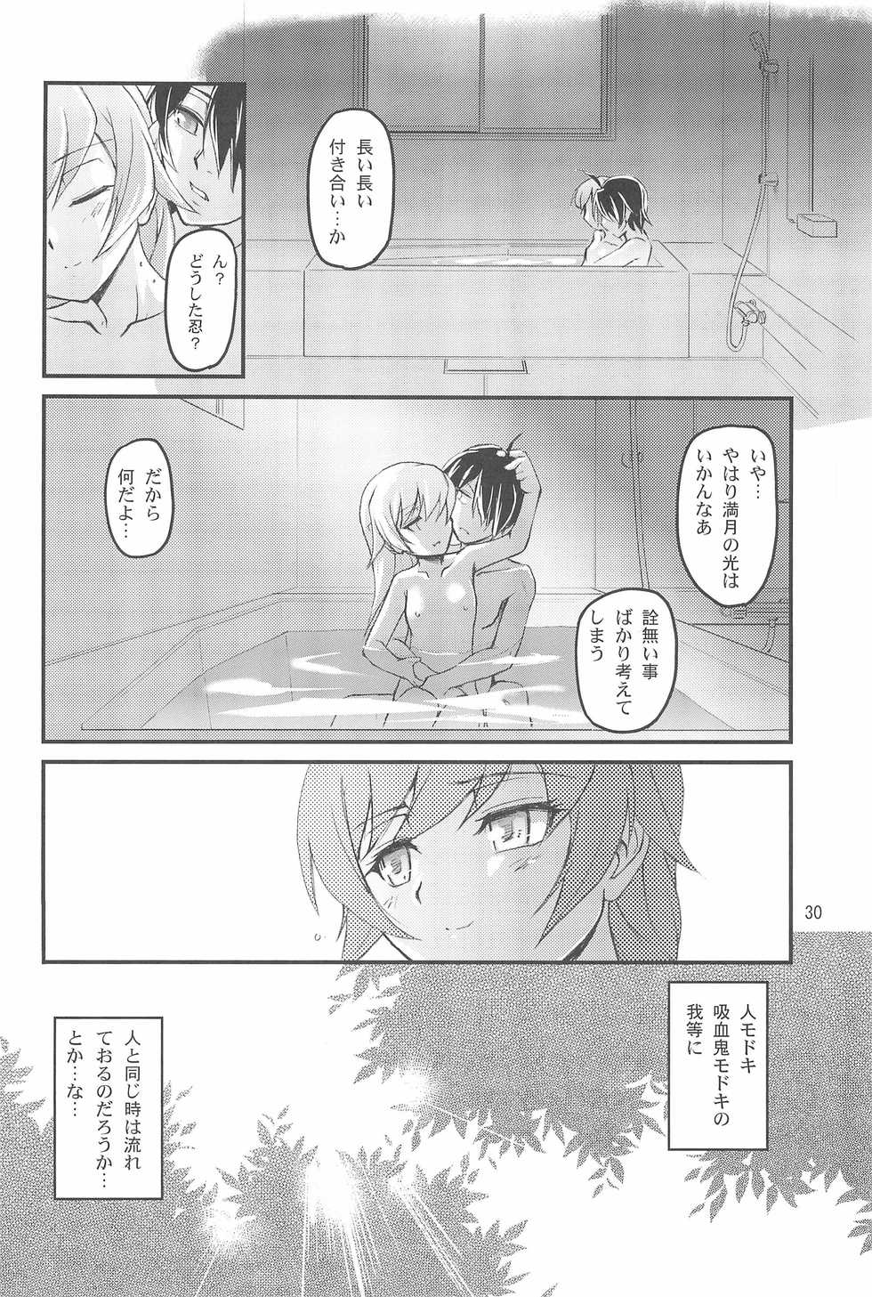 (C77) [Joukitei (Urase Shioji)] Zekka Bijin (Bakemonogatari) - Page 30